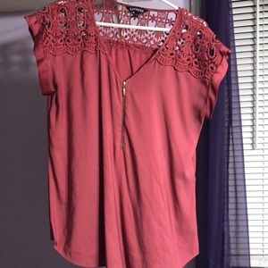 Pink cap sleeve